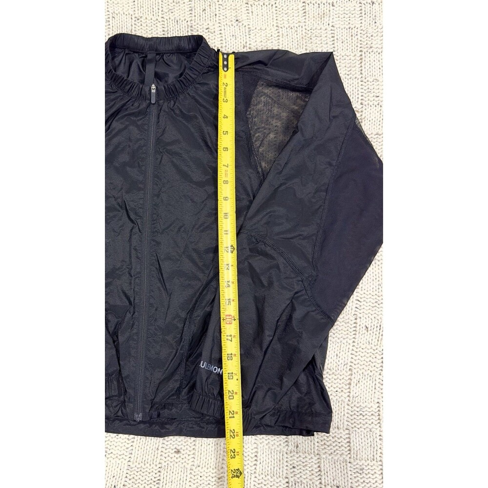 Lululemon With the Breeze Jacket 6 Black Mesh Glyde Windbreaker Cinch Hem - Picture 9 of 14
